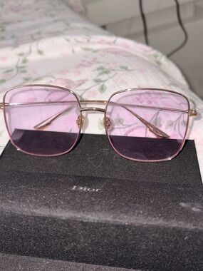 Christian Dior Dior Stellaire sunglasses pink gold frame Rare